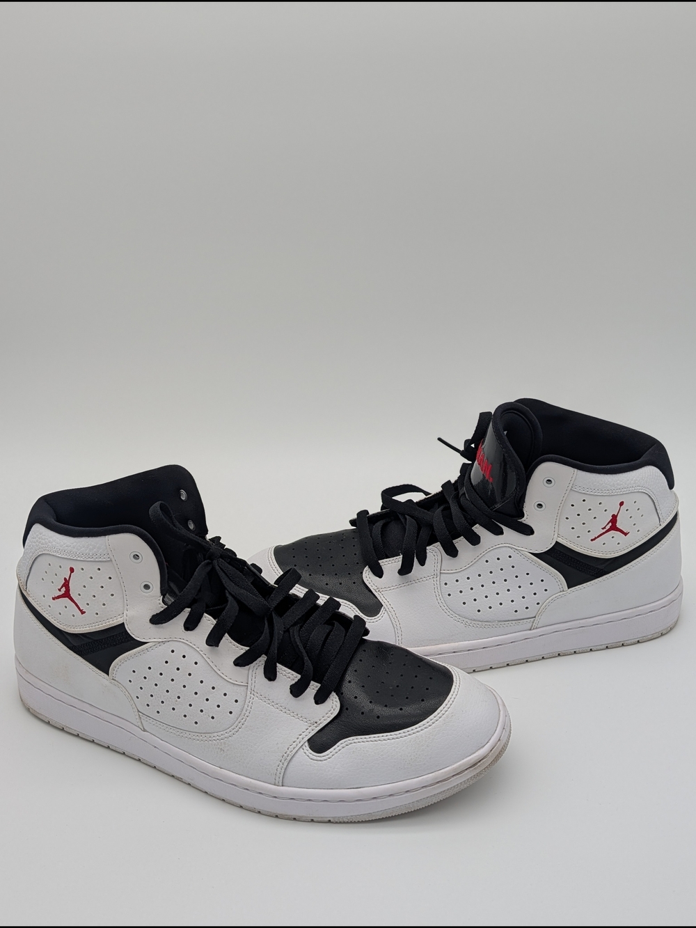 Air Jordan Style High-Top Men's Sneakers - White Black Red